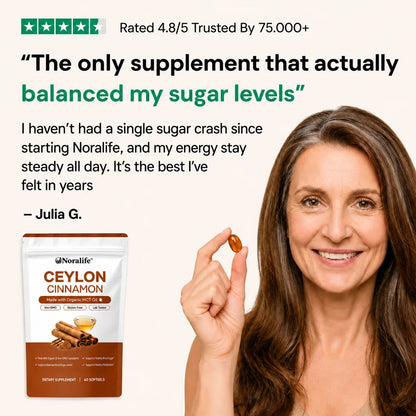 Noralife Ceylon Cinnamon 7200mg equivalent with MCT Oil